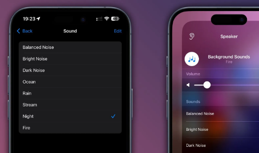 苹果iOS 18新增Night与Fire背景音，总数达八种，助力用户专注与放松